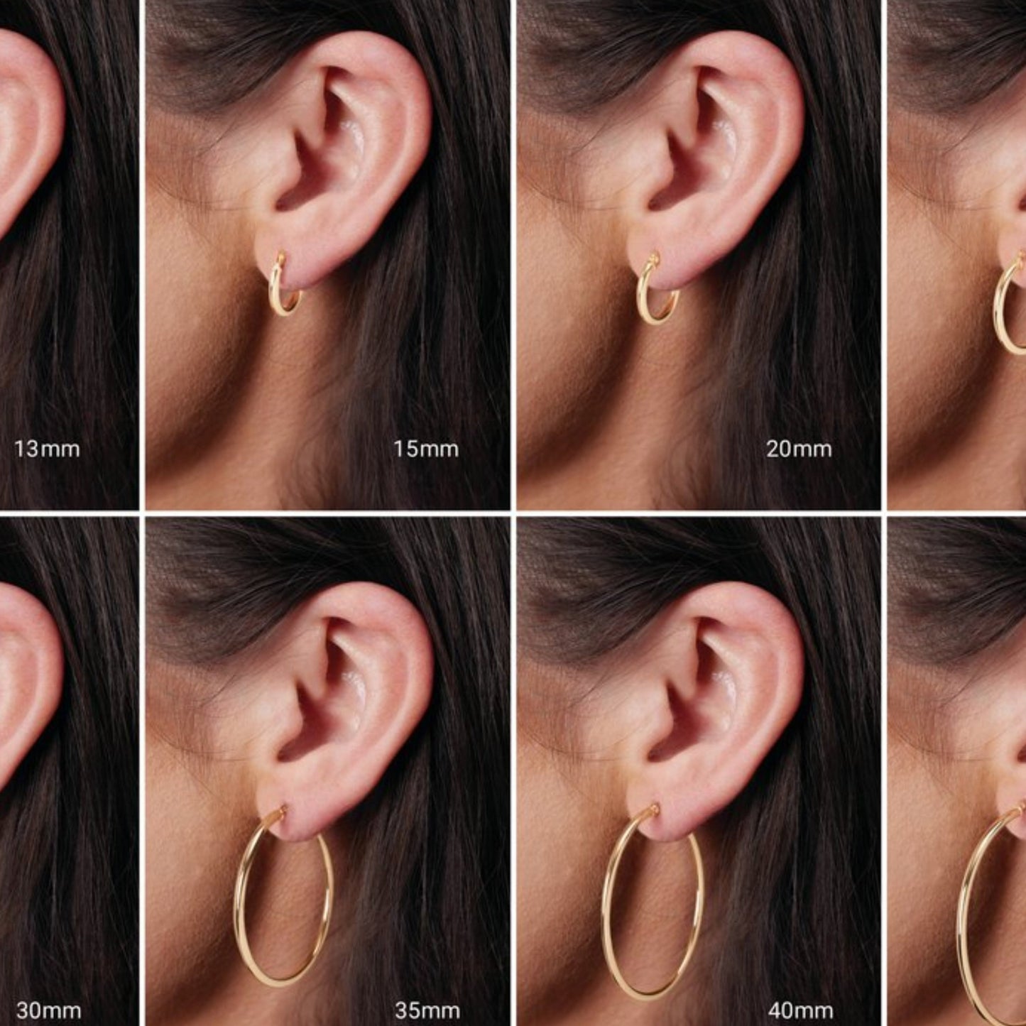 14K Hoop Earrings 5mm wide