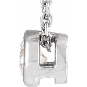 14k Gold Lab-Grown Diamond Solitaire Bezel-Set Necklace