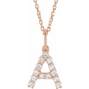 Lab-Grown Diamond Initial Pendant/Necklace