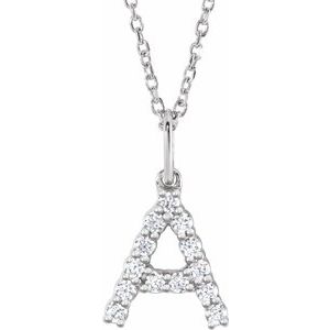 Lab-Grown Diamond Initial Pendant/Necklace