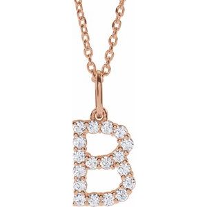 Lab-Grown Diamond Initial Pendant/Necklace
