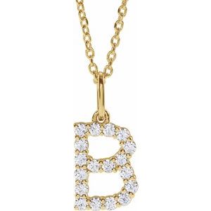 Lab-Grown Diamond Initial Pendant/Necklace