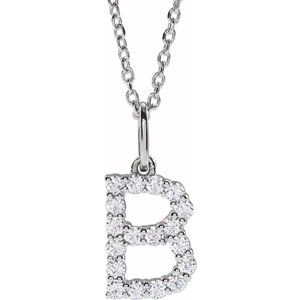 Lab-Grown Diamond Initial Pendant/Necklace
