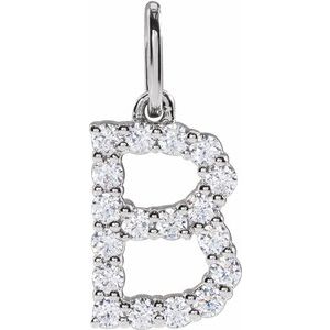 Lab-Grown Diamond Initial Pendant/Necklace
