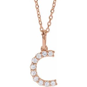 Lab-Grown Diamond Initial Pendant/Necklace