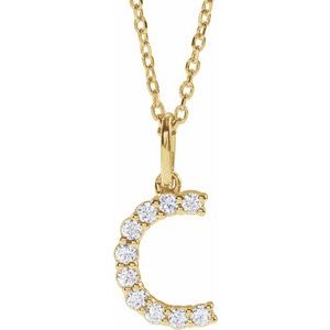 Lab-Grown Diamond Initial Pendant/Necklace