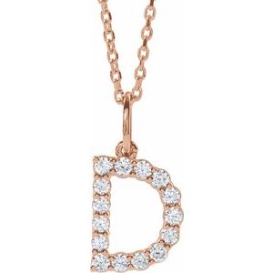 Lab-Grown Diamond Initial Pendant/Necklace