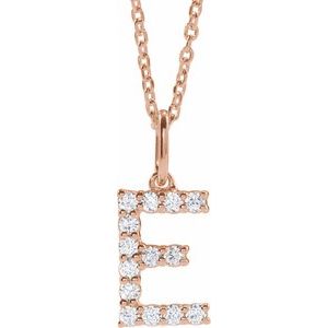 Lab-Grown Diamond Initial Pendant/Necklace