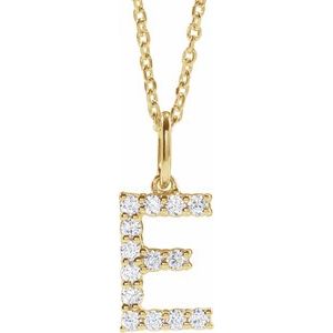 Lab-Grown Diamond Initial Pendant/Necklace