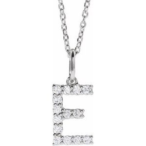 Lab-Grown Diamond Initial Pendant/Necklace