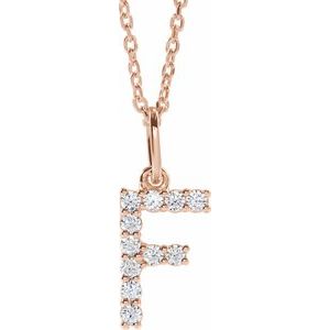 Lab-Grown Diamond Initial Pendant/Necklace