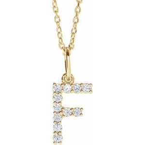 Lab-Grown Diamond Initial Pendant/Necklace