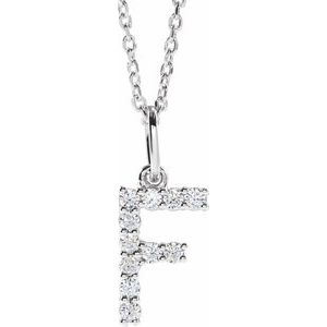 Lab-Grown Diamond Initial Pendant/Necklace