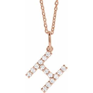 Lab-Grown Diamond Initial Pendant/Necklace