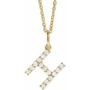 Lab-Grown Diamond Initial Pendant/Necklace