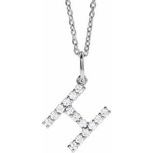 Lab-Grown Diamond Initial Pendant/Necklace