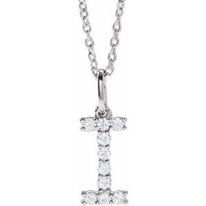 Lab-Grown Diamond Initial Pendant/Necklace