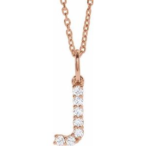 Lab-Grown Diamond Initial Pendant/Necklace
