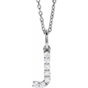Lab-Grown Diamond Initial Pendant/Necklace