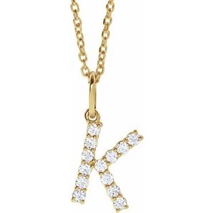 Lab-Grown Diamond Initial Pendant/Necklace