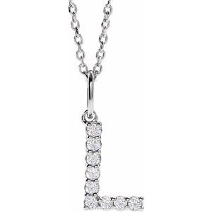 Lab-Grown Diamond Initial Pendant/Necklace
