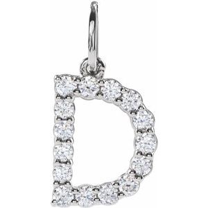 Lab-Grown Diamond Initial Pendant/Necklace