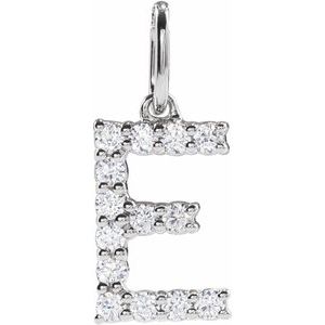 Lab-Grown Diamond Initial Pendant/Necklace