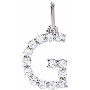Lab-Grown Diamond Initial Pendant/Necklace