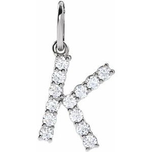 Lab-Grown Diamond Initial Pendant/Necklace