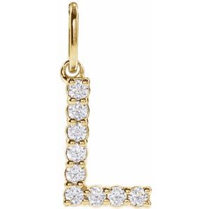 Lab-Grown Diamond Initial Pendant/Necklace