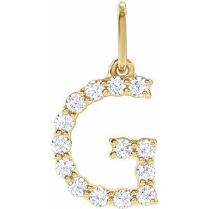 Lab-Grown Diamond Initial Pendant/Necklace