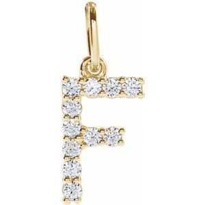 Lab-Grown Diamond Initial Pendant/Necklace