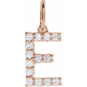 Lab-Grown Diamond Initial Pendant/Necklace