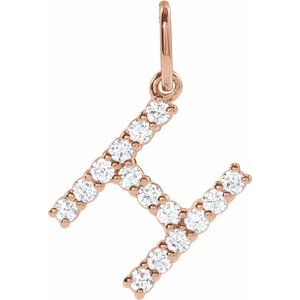 Lab-Grown Diamond Initial Pendant/Necklace