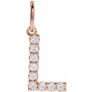 Lab-Grown Diamond Initial Pendant/Necklace