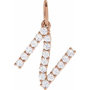 Lab-Grown Diamond Initial Pendant/Necklace