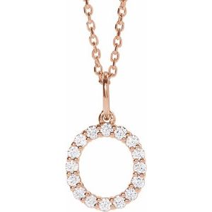 Lab-Grown Diamond Initial Pendant/Necklace