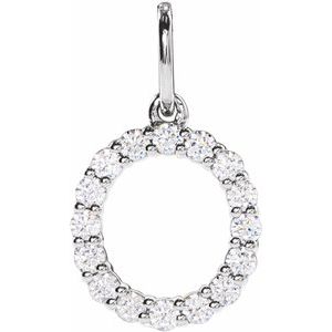 Lab-Grown Diamond Initial Pendant/Necklace