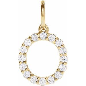 Lab-Grown Diamond Initial Pendant/Necklace