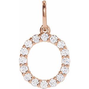 Lab-Grown Diamond Initial Pendant/Necklace