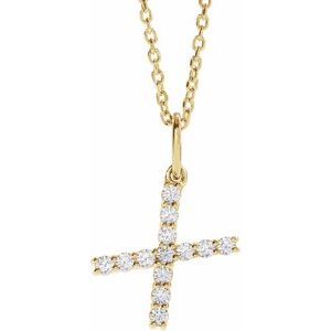Lab-Grown Diamond Initial Pendant/Necklace