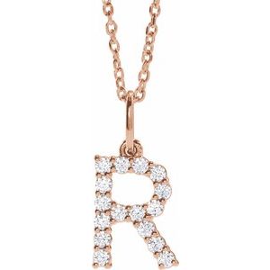 Lab-Grown Diamond Initial Pendant/Necklace