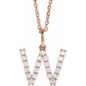 Lab-Grown Diamond Initial Pendant/Necklace
