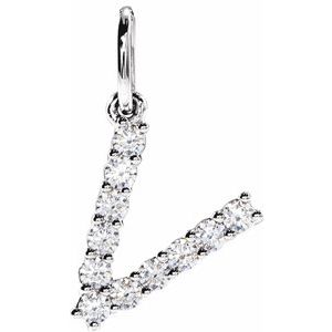 Lab-Grown Diamond Initial Pendant/Necklace