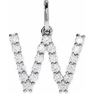 Lab-Grown Diamond Initial Pendant/Necklace