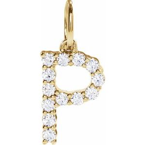 Lab-Grown Diamond Initial Pendant/Necklace