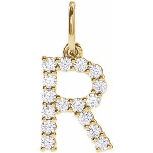 Lab-Grown Diamond Initial Pendant/Necklace