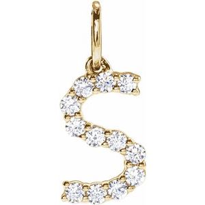 Lab-Grown Diamond Initial Pendant/Necklace