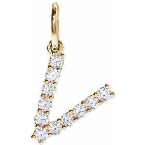 Lab-Grown Diamond Initial Pendant/Necklace