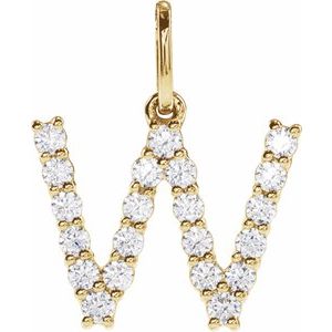 Lab-Grown Diamond Initial Pendant/Necklace